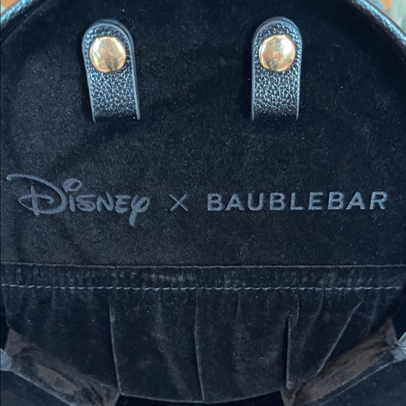 Bauble Bar Licensed Disney Mickey Mouse Metallic Black Jewelry Box Snap Case - Picture 3 of 12